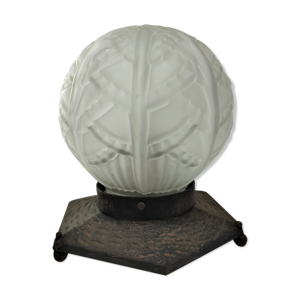 Lampe boule verre art