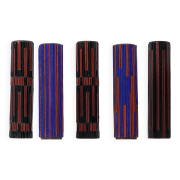 Vases en mosaïque en céramique moderne du milieu du siècle par Ritter, années 1960, ensemble de 5