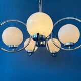 Sputnik chandelier chrome space age