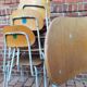 Lot de 4 chaises ecole tchécoslovaque 1950 1960