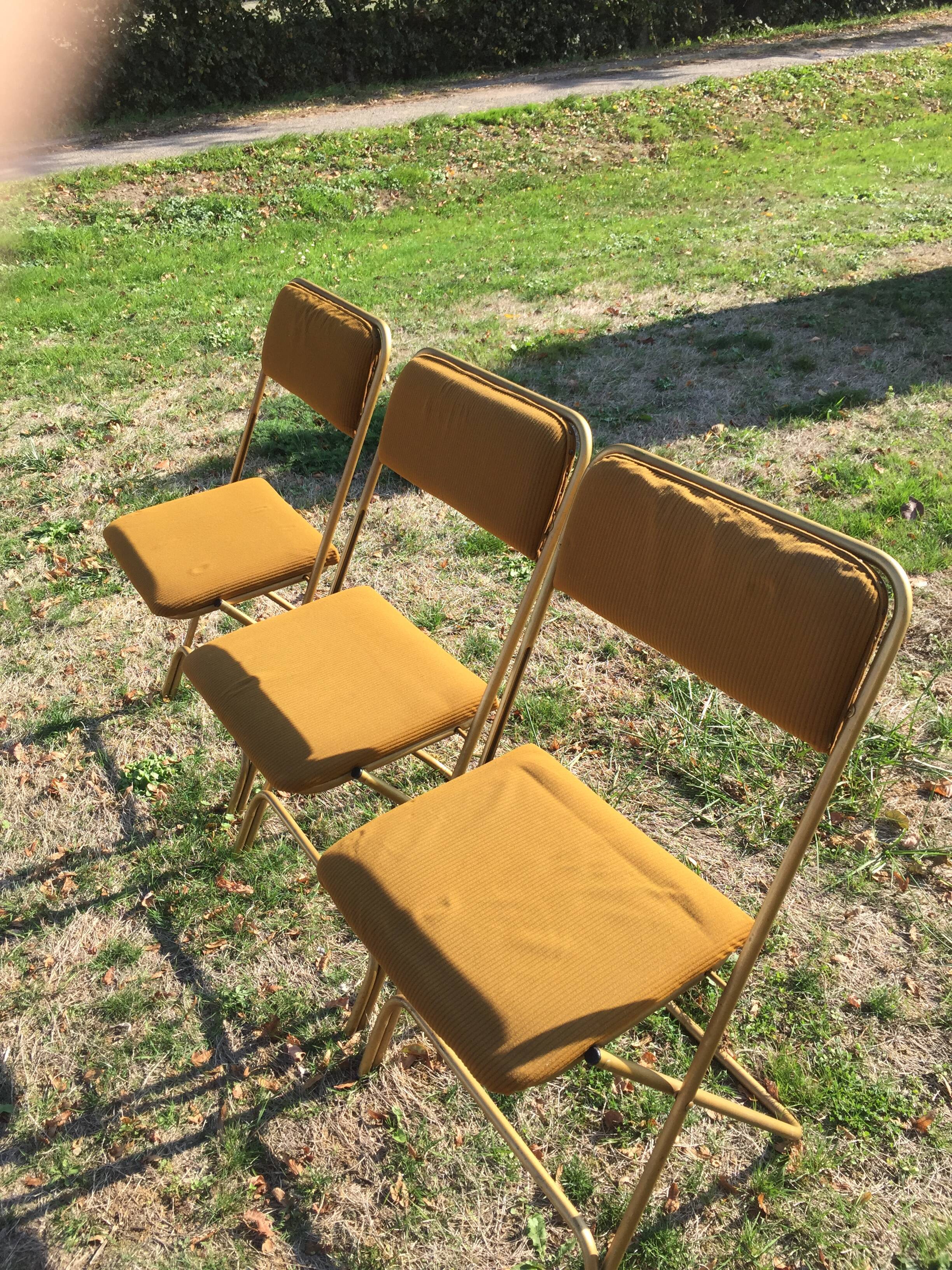 3 Chairs Folding vintage