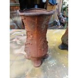 3 cast iron vases 1900 Charleville-Mézières