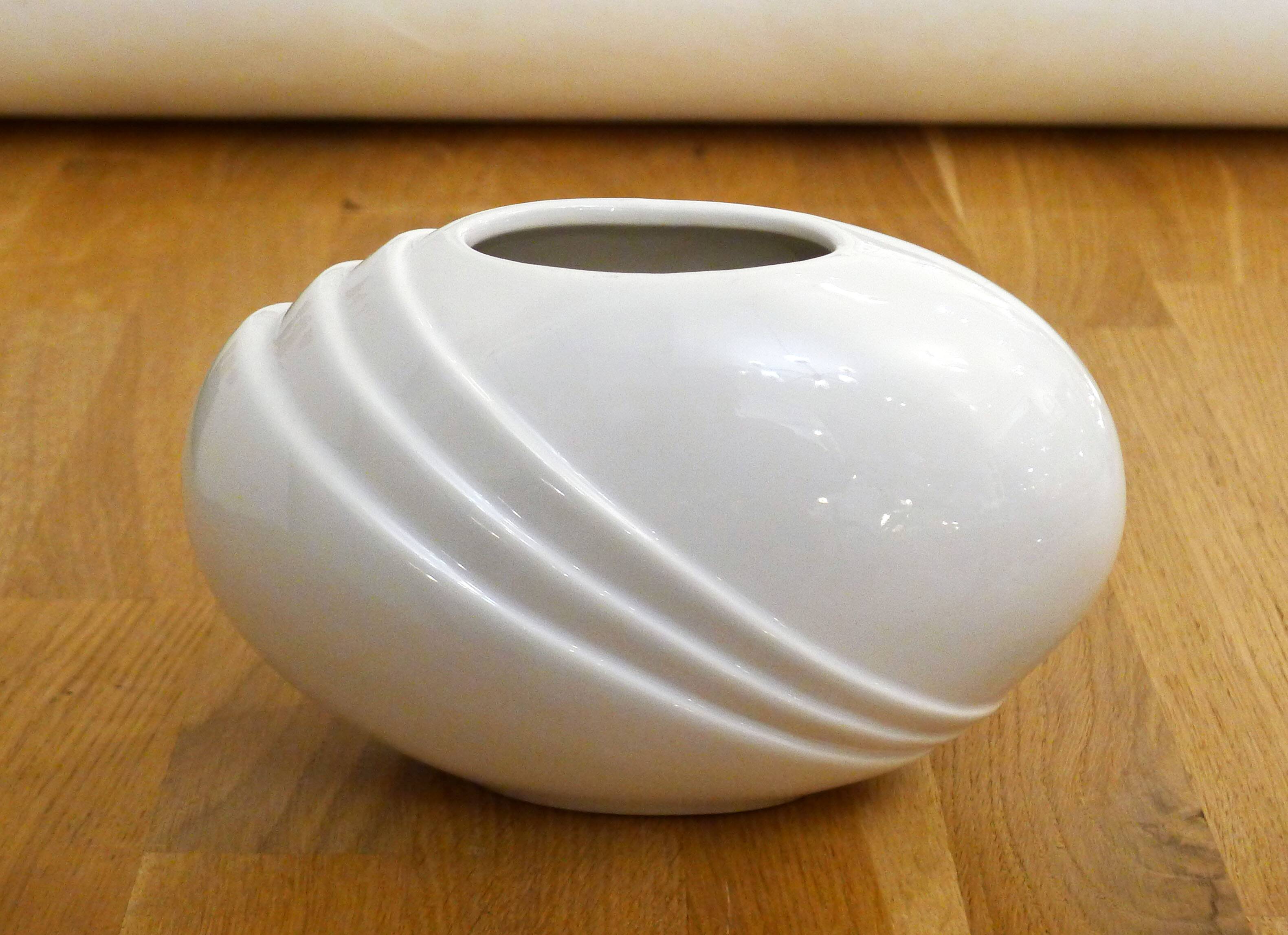 Pleated relief vase