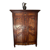 Antique burl walnut cabinet
