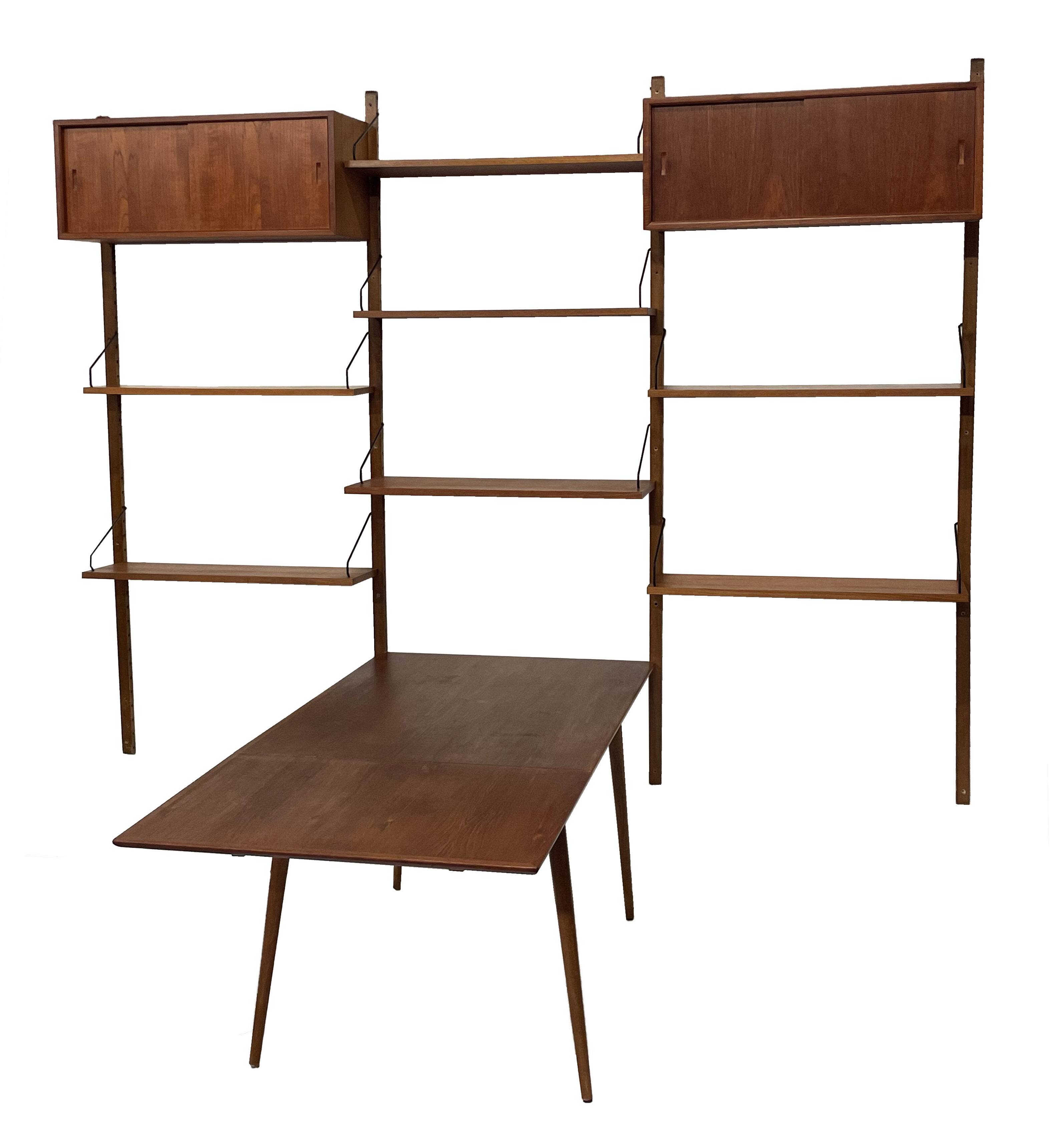 Vintage Poul Cadovius Royal System wandsysteem wandmeubel