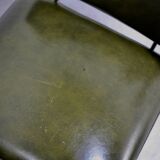 Pair of tubular armchairs, imitation leather. Circa 1950