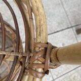 Vintage rattan bar server