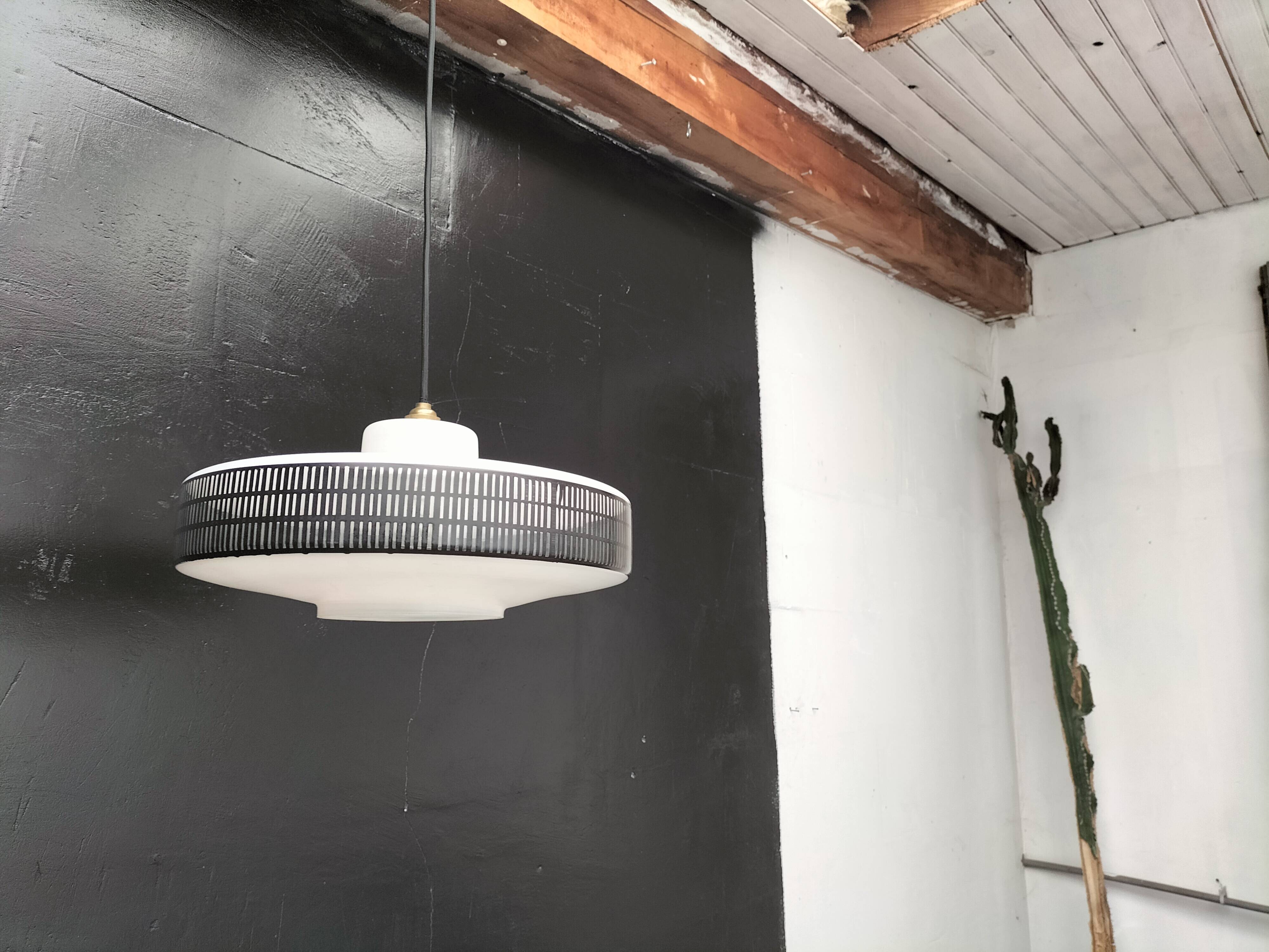 Vintage glass pendant light