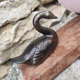 Old marble swan lamp
