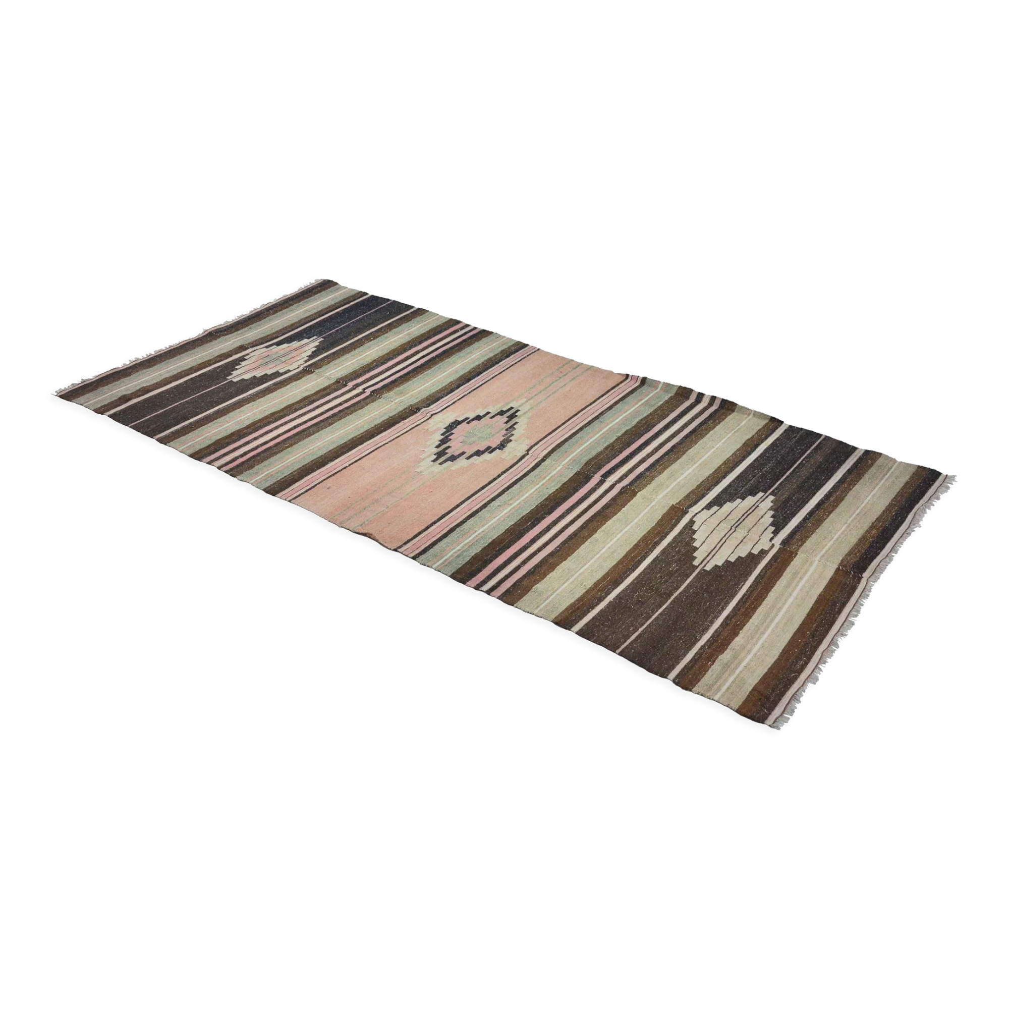 Anatolian handmade kilim rug 270 cm x 130 cm