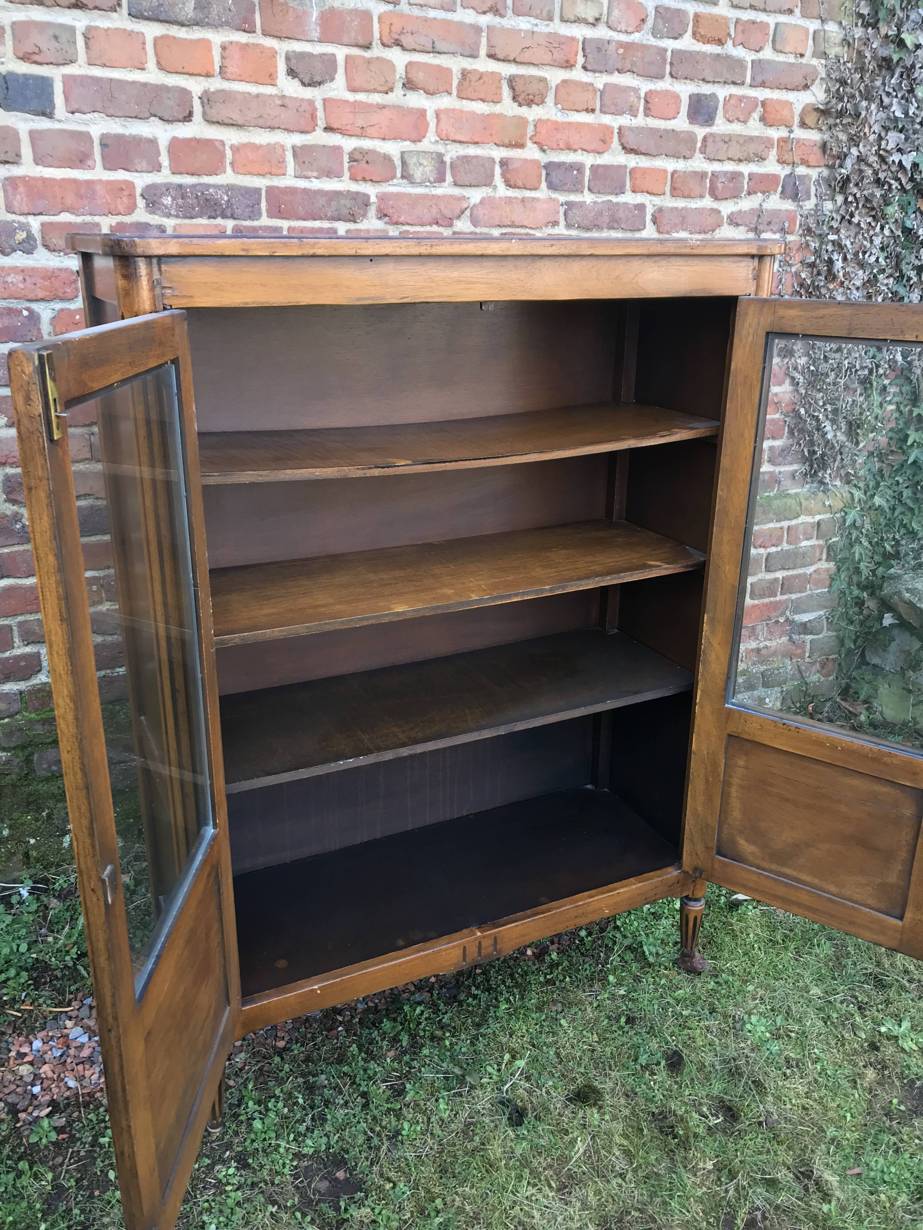 Louis XV style mahogany showcase