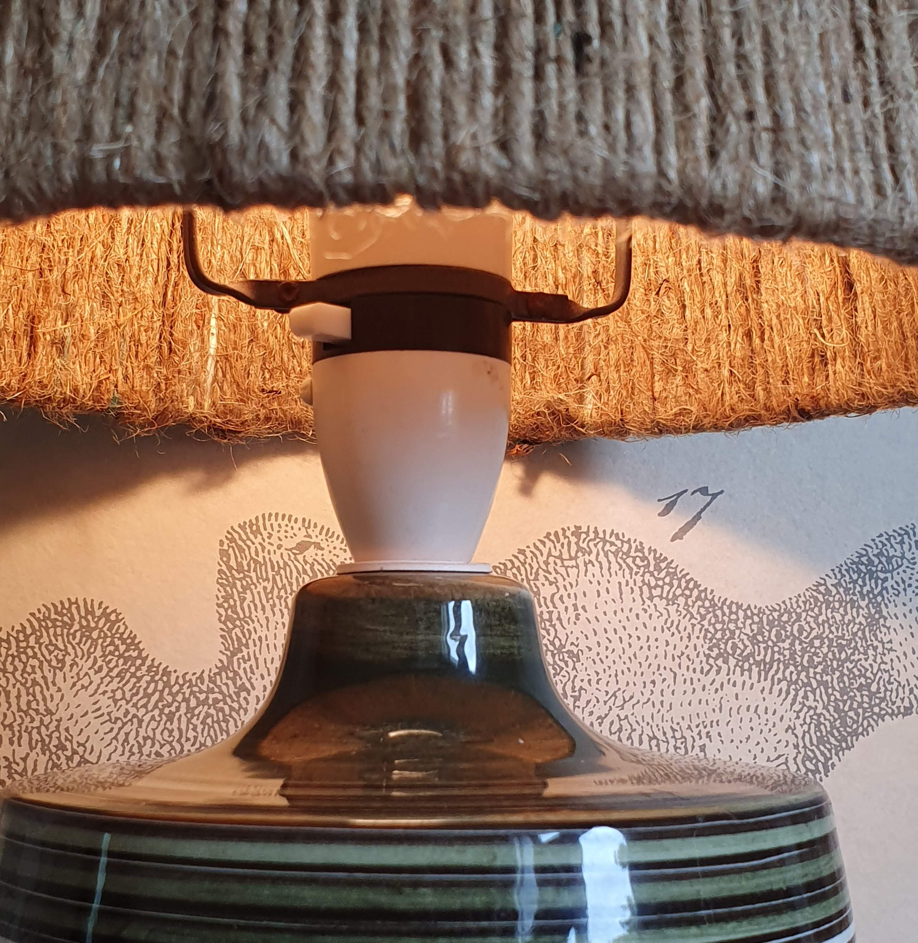 Ceramic lamp Jersey Pottery 70s