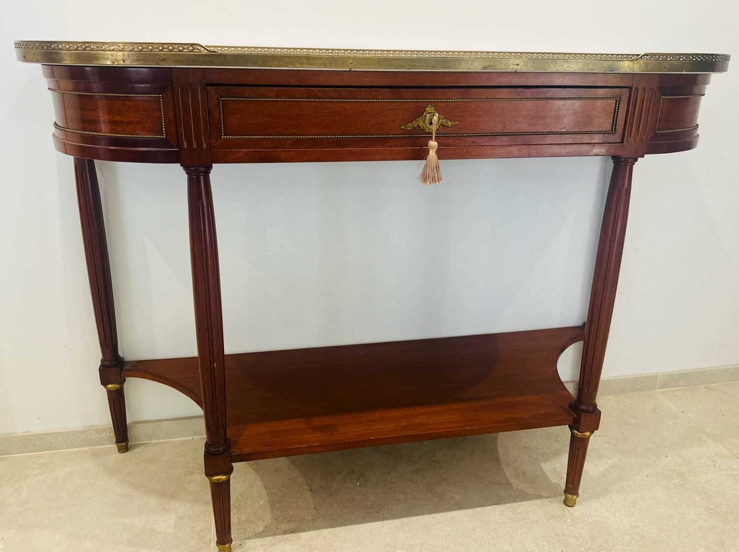 Louis XVI style mahogany console, 19th century