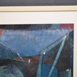 André BRECHET (1921-1993) "Abstract composition" Charcoal and grease pencil signed lower right.