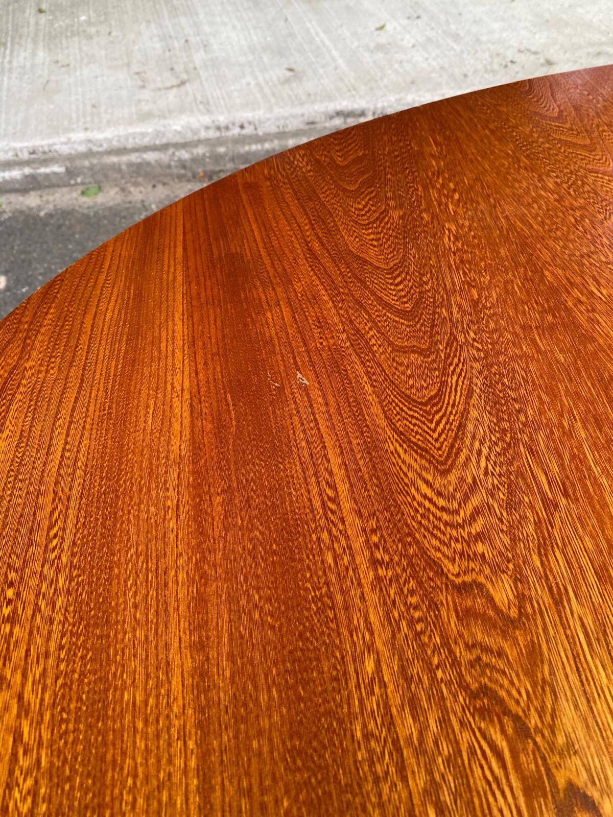 Table scandinave ovale extensible Baumann teck 240cm 1980