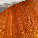 Table scandinave ovale extensible Baumann teck 240cm 1980