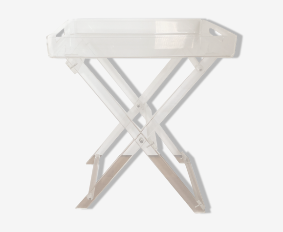 Plateau en plexiglas et son support pliant