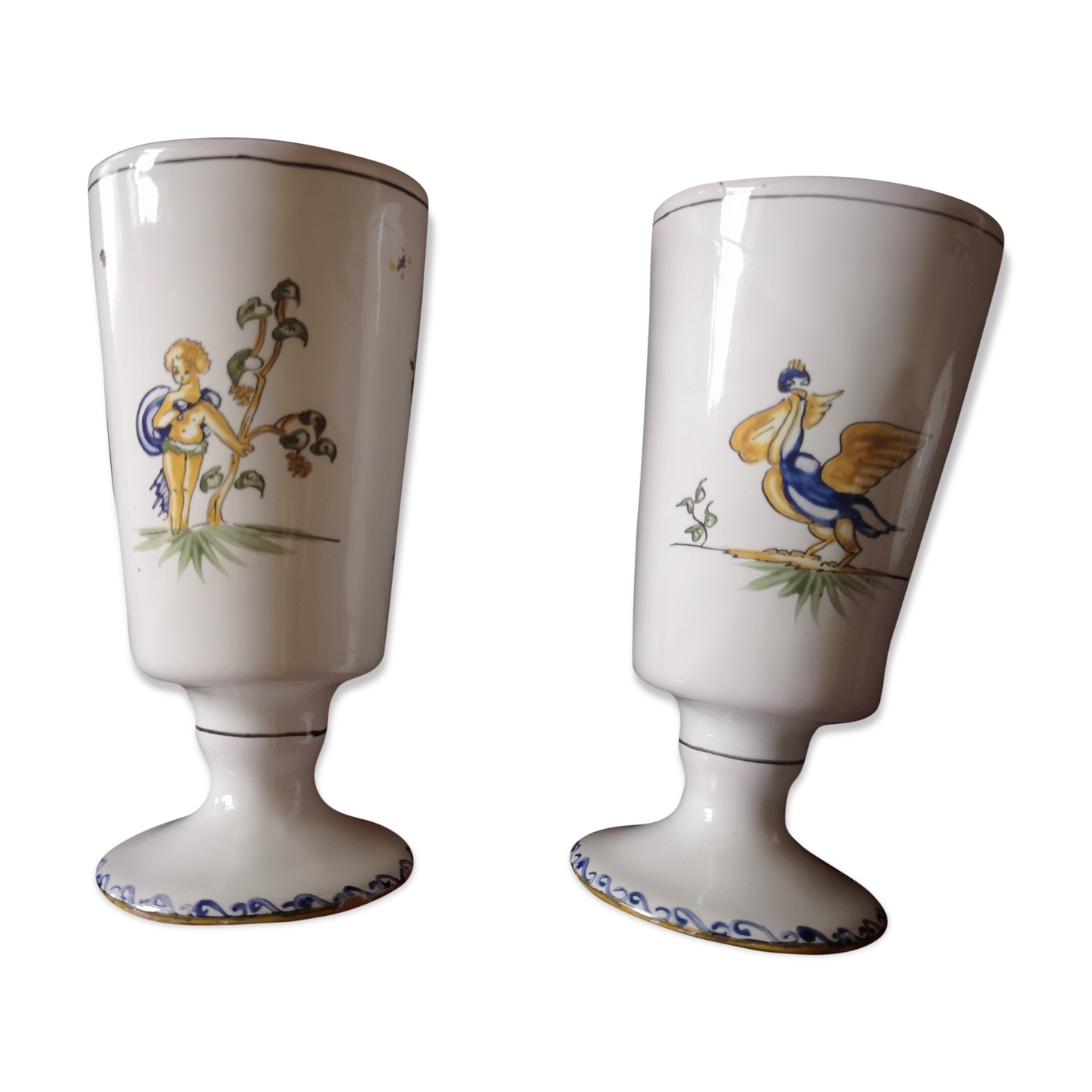 Mazagrans décor tradition Old Moustiers