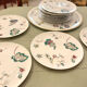 Dessert service Bernardaud, 1 course and 12 plates, Limoges porcelain