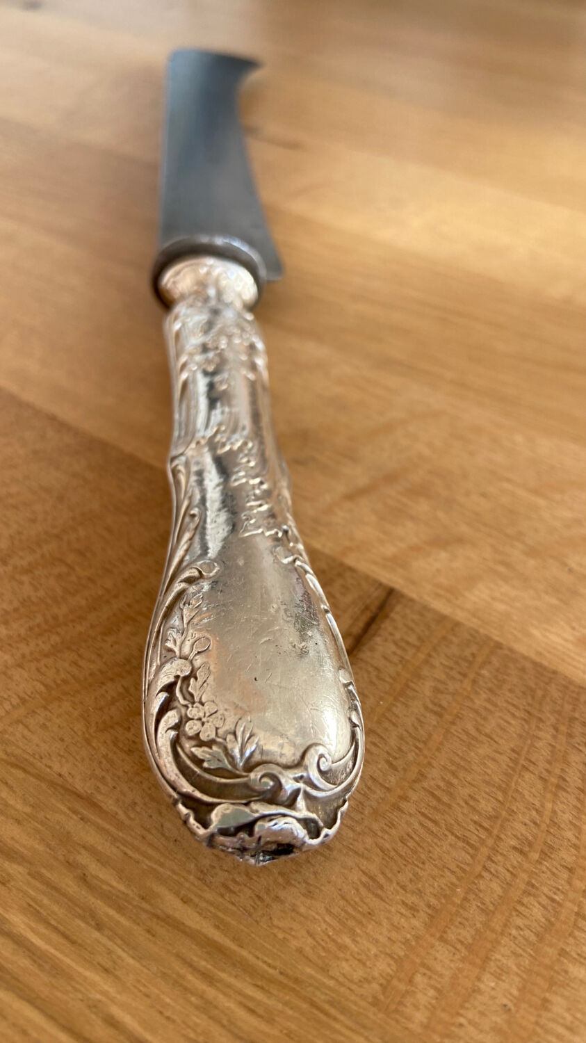 Minerva silver cheese knife