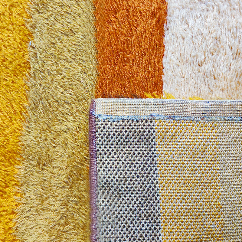 1970s Geometric Space Age Rug in Pure Wool. Made in Italy