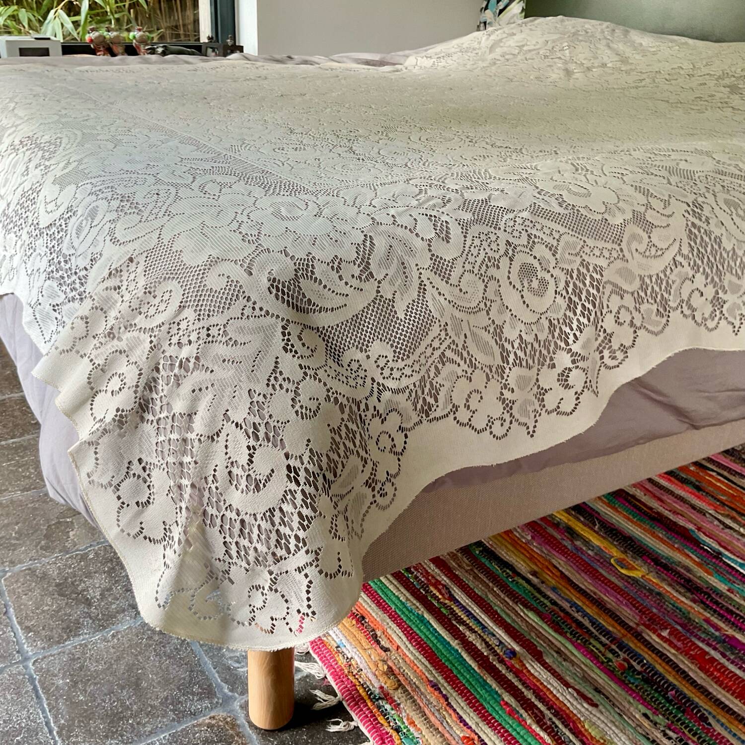 Vintage lace bedspread