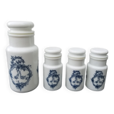 Apothecary jars in opaline