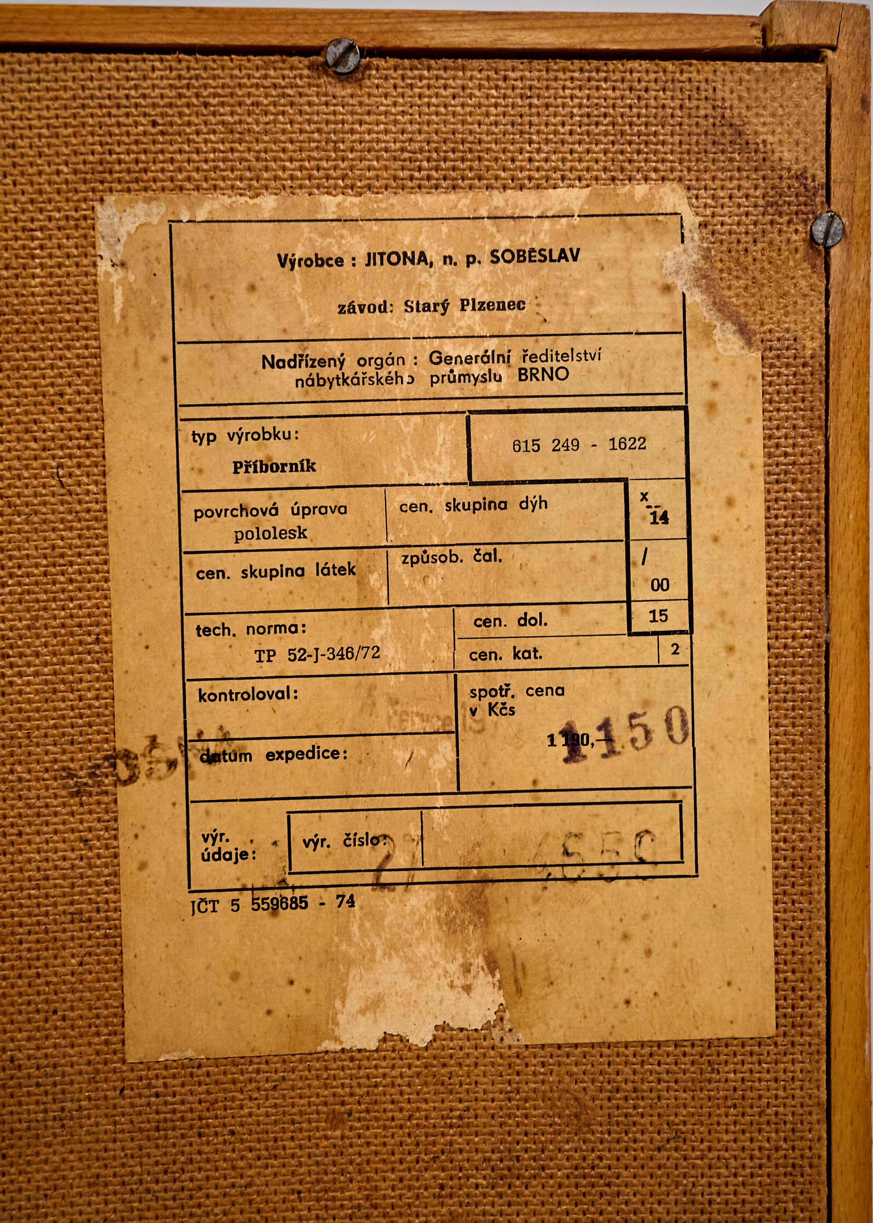 Vintage Credenza U-300 by Hubert Nepožitek & Bohumil Landsman for Jitona