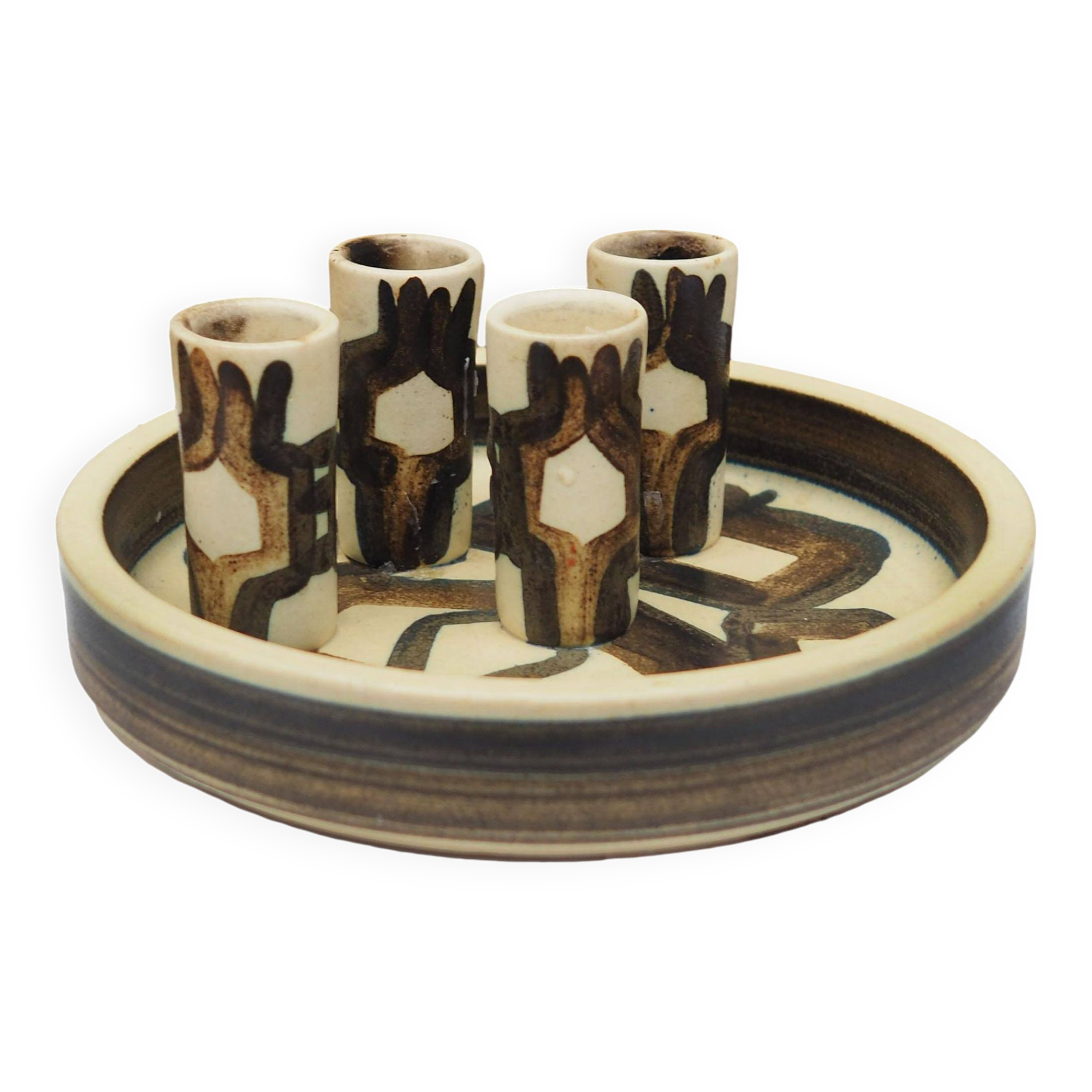 Bougeoir en céramique, design danois, années 1970, production : Danemark