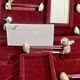 12 silver-plated metal duck knife rests with crystal