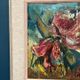 Original Swedish Oil on Panel – "Pink Flower" by Owe Wessbohn – Signed – Vintage and Framed – 69 × 51 cm (27.2" × 20.1")