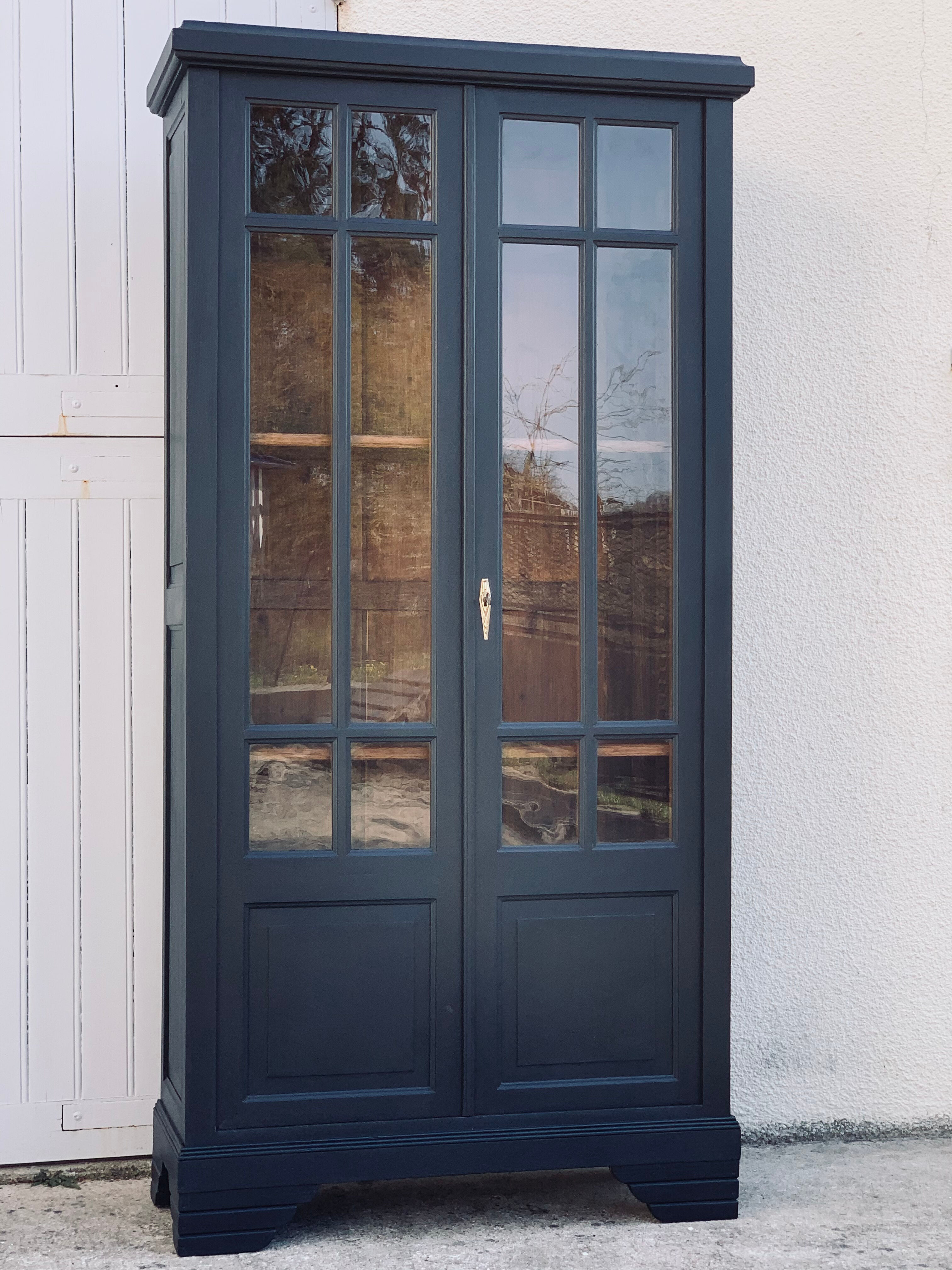Glass-glazed Parisian wardrobe 1930