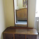 Art deco boat dressing table with large mirror 1940s