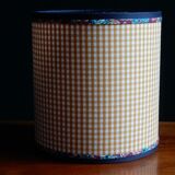 Cylindrical lampshade gingham fabric and liberty