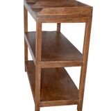 Three-level teak shelf