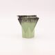 Vintage green ceramic vase with a square base - Belgium 704