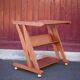 Wheeled service, wooden furniture
