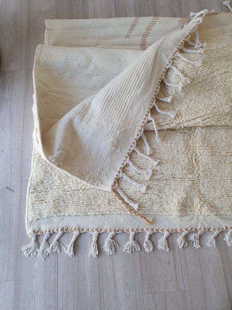 Handmade pure wool rug, size 100 x 200 cm