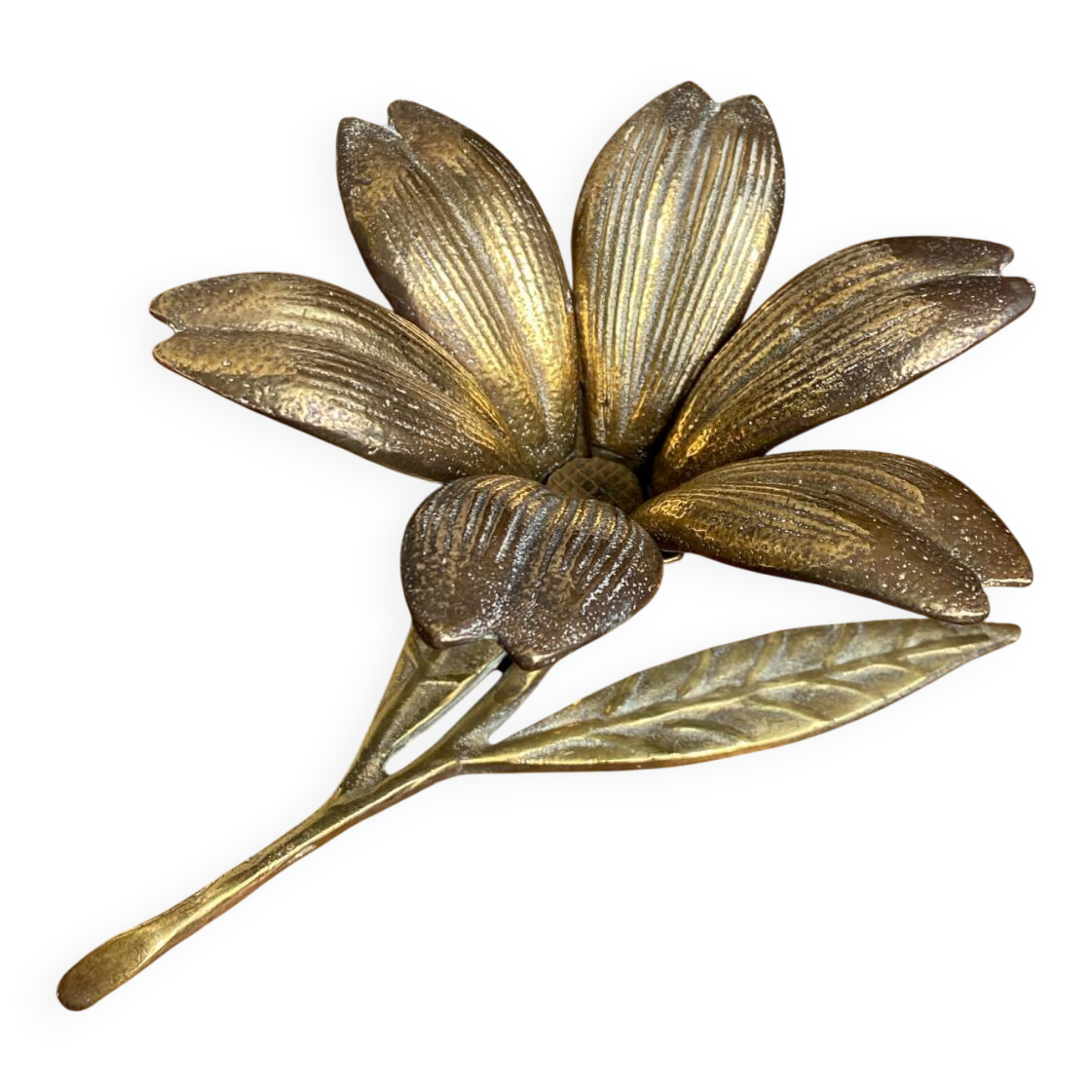 Bronze flower ashtray