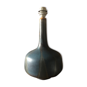 Blue ceramic lamp foot sign Karlsruhe circa 1960