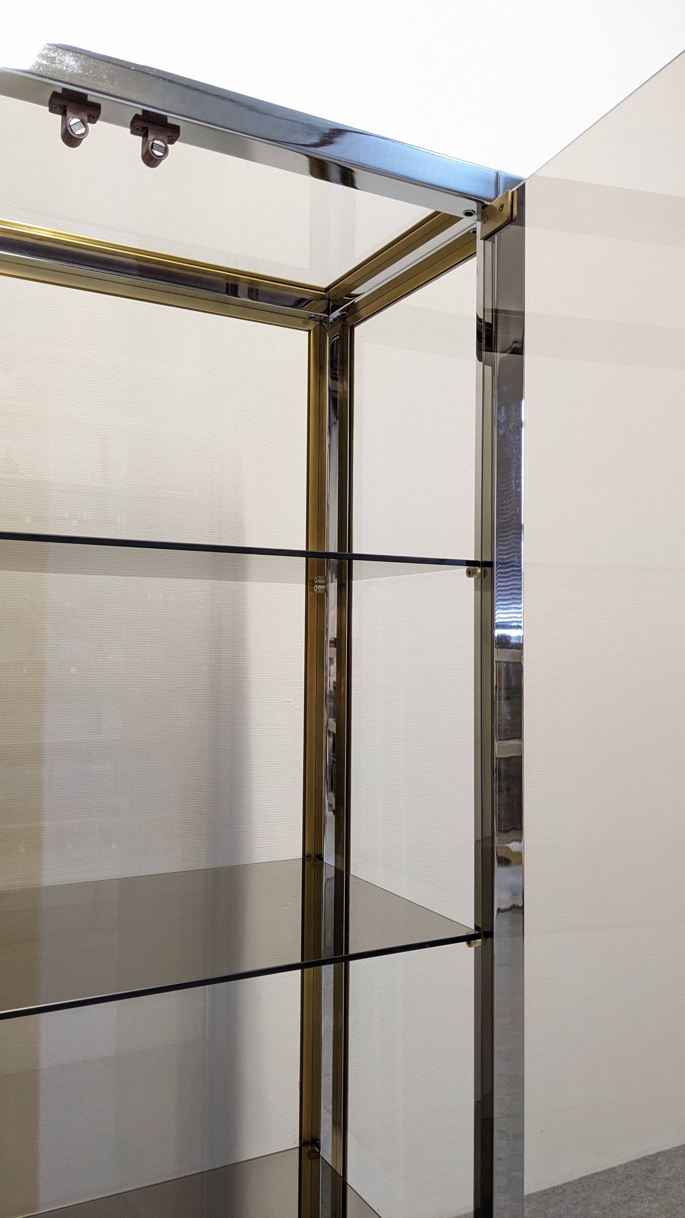 Hollywood Regency display cabinet by Renato Zevi, Italy circa 1970