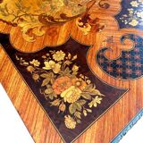 19th century marquetry console, games table