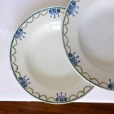 4 vintage deep plates from St Amand 220643