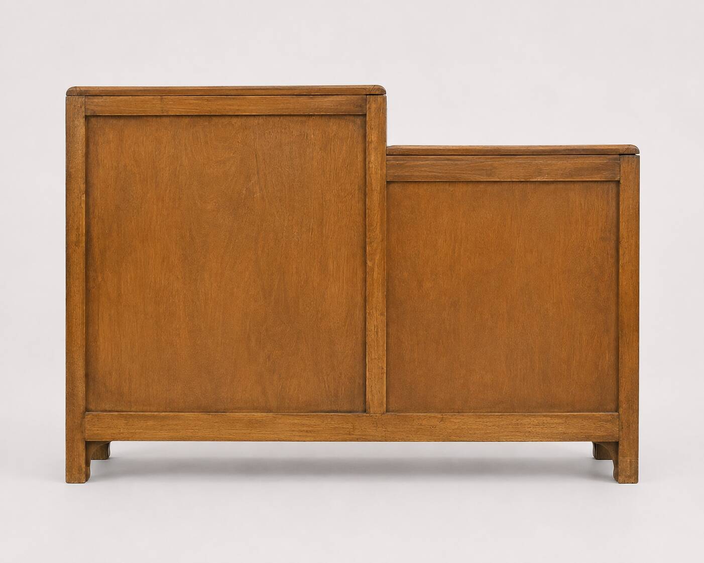 Commode asymétrique art déco chêne brut rénovée