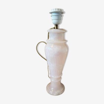 Lampe vintage 1960 en albâtre rose
