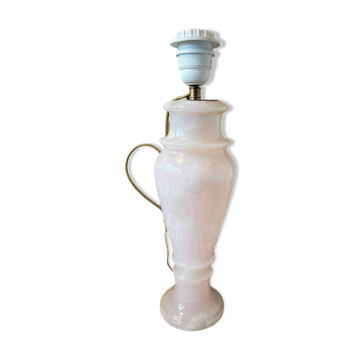 Lampe vintage 1960 en albâtre rose
