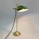 Art deco adjustable brass bankers table lamp, 1920's