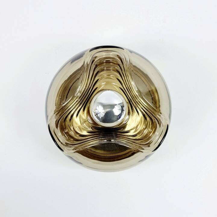 1 of 4 'Wave' Glass Wall Lamps by Koch & Lowy for Peill & Putzler, 1970s