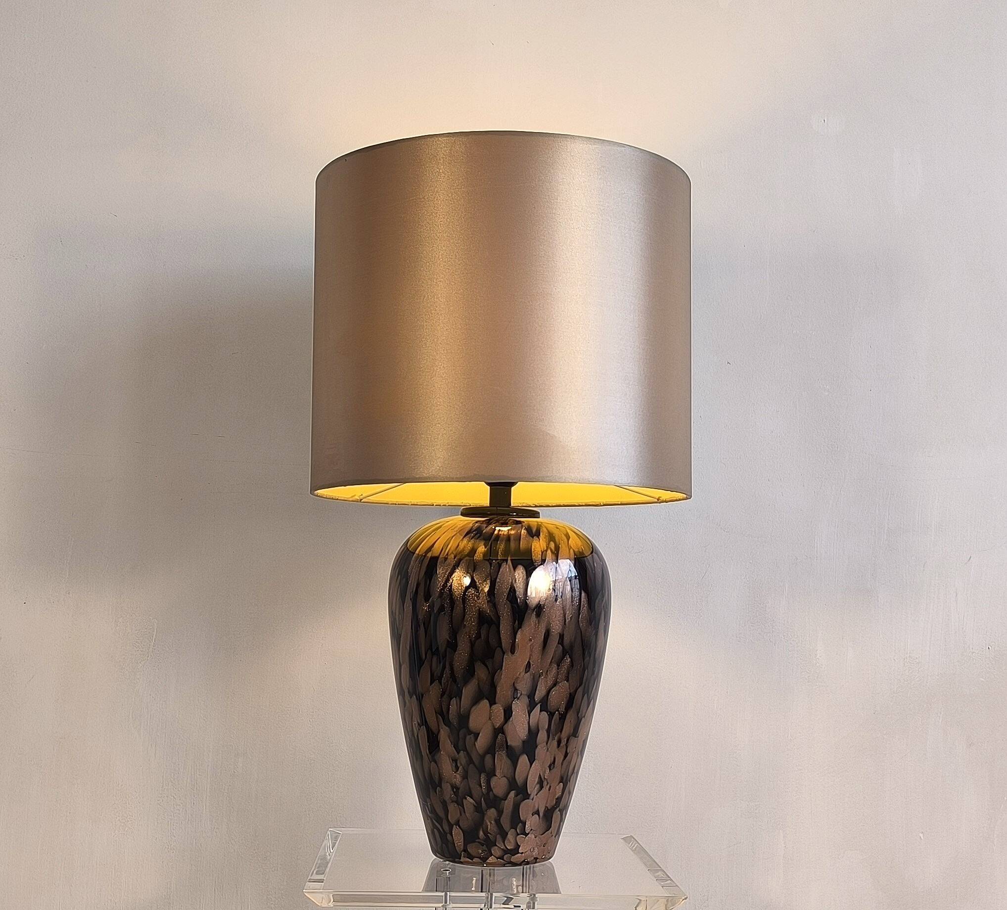 Lampe de table Murano Avventurina — Vincenzo Nason, 1969, parfait état