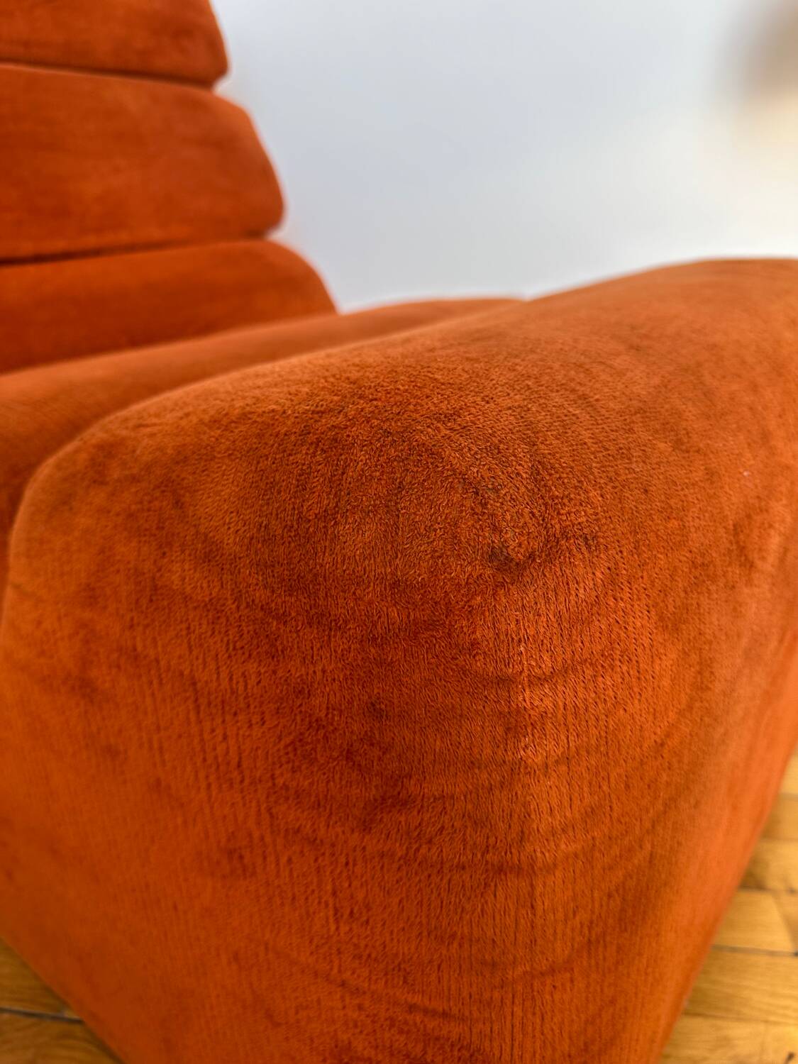 Chauffeuse / Fauteuil orange - Vintage - Design